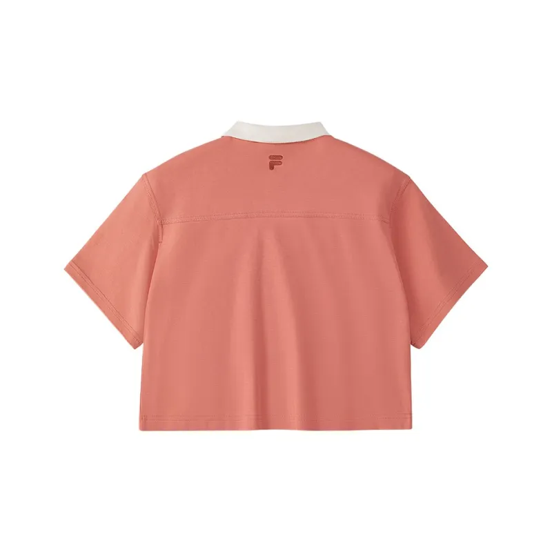 FILA FUSION Polo Shirt Women's Haze Pink-1