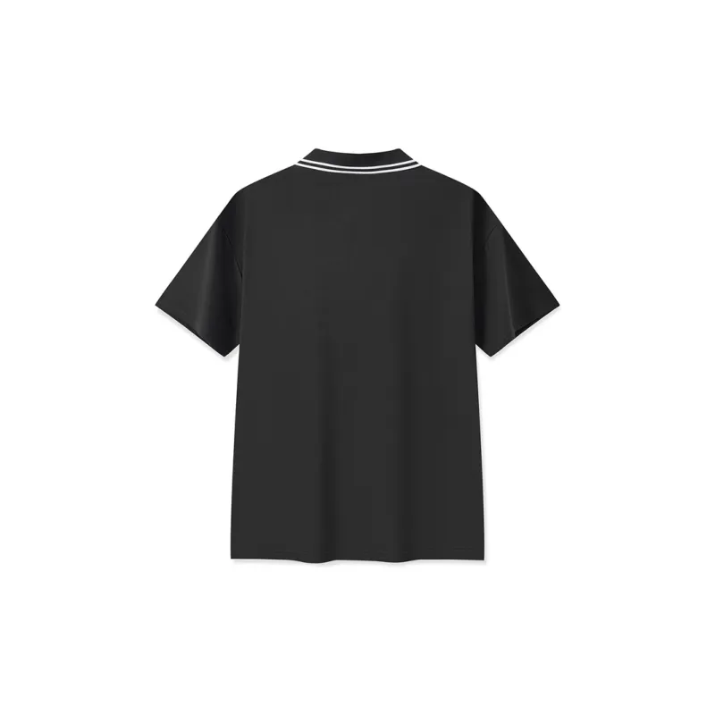 XTEP Vitality Series Polo Shirt Men's Jet Black-1