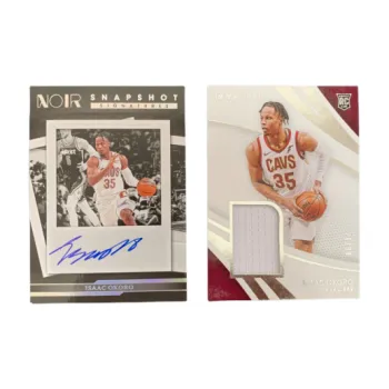 PANINI 2022 23 NOIR Isaac Okoro Card 94/99+2021 Rising Stars IMM Window Jersey 76/99 Sports Cards 2 Pcs