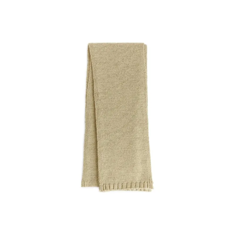 ARKET Cotton Knit Scarves Women's Beige-0
