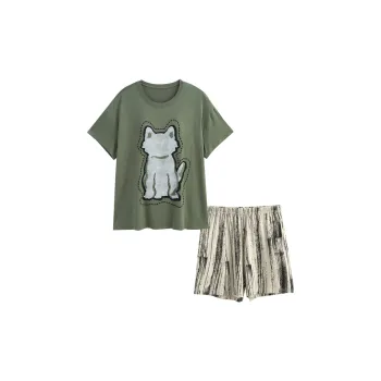 Dream Heart Pajama Set Women's Green