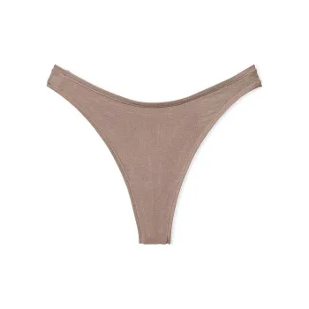 Victoria's Secret PINK COTTON HIGH-LEG THONG PANTY / Iced Coffee Underpants Women's 1 Pack Gantcher