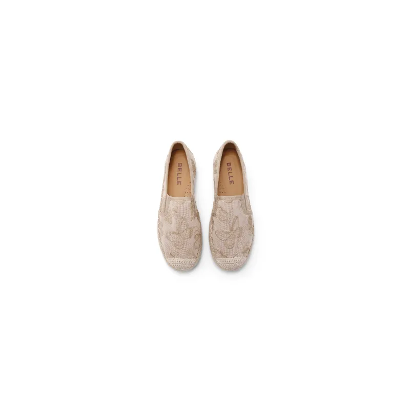 BELLE Espadrilles Women's Gold, Black-2