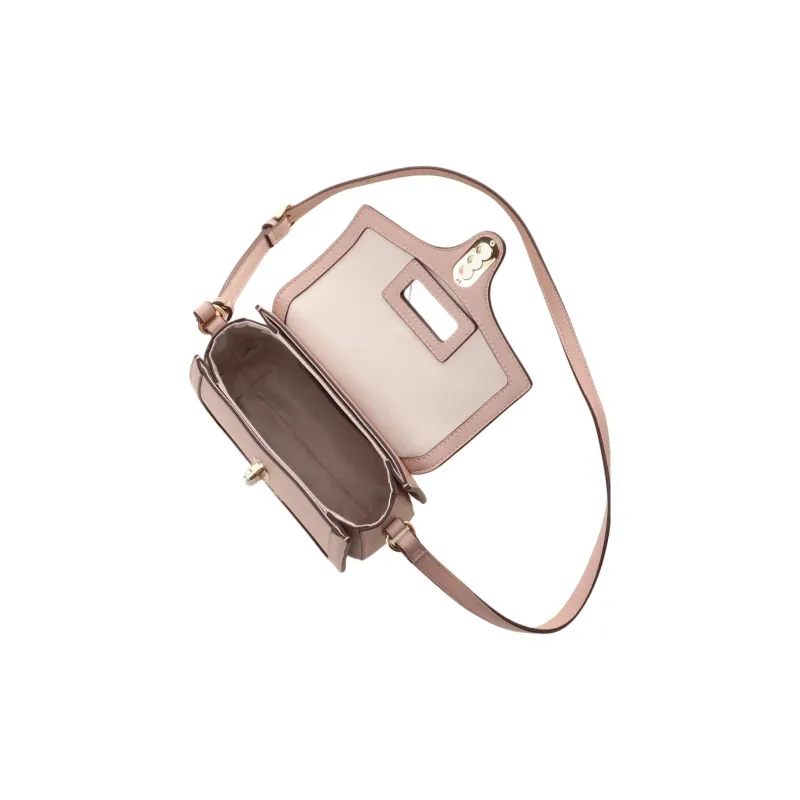 SAMANTHA THAVASA Synthetic Leather Shoulder Bag Women's Pink Beige-5