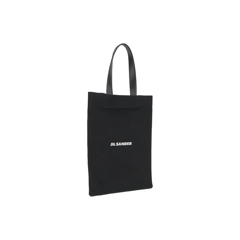 JIL SANDER Logo Printed Large Flat Shopper Bag-1