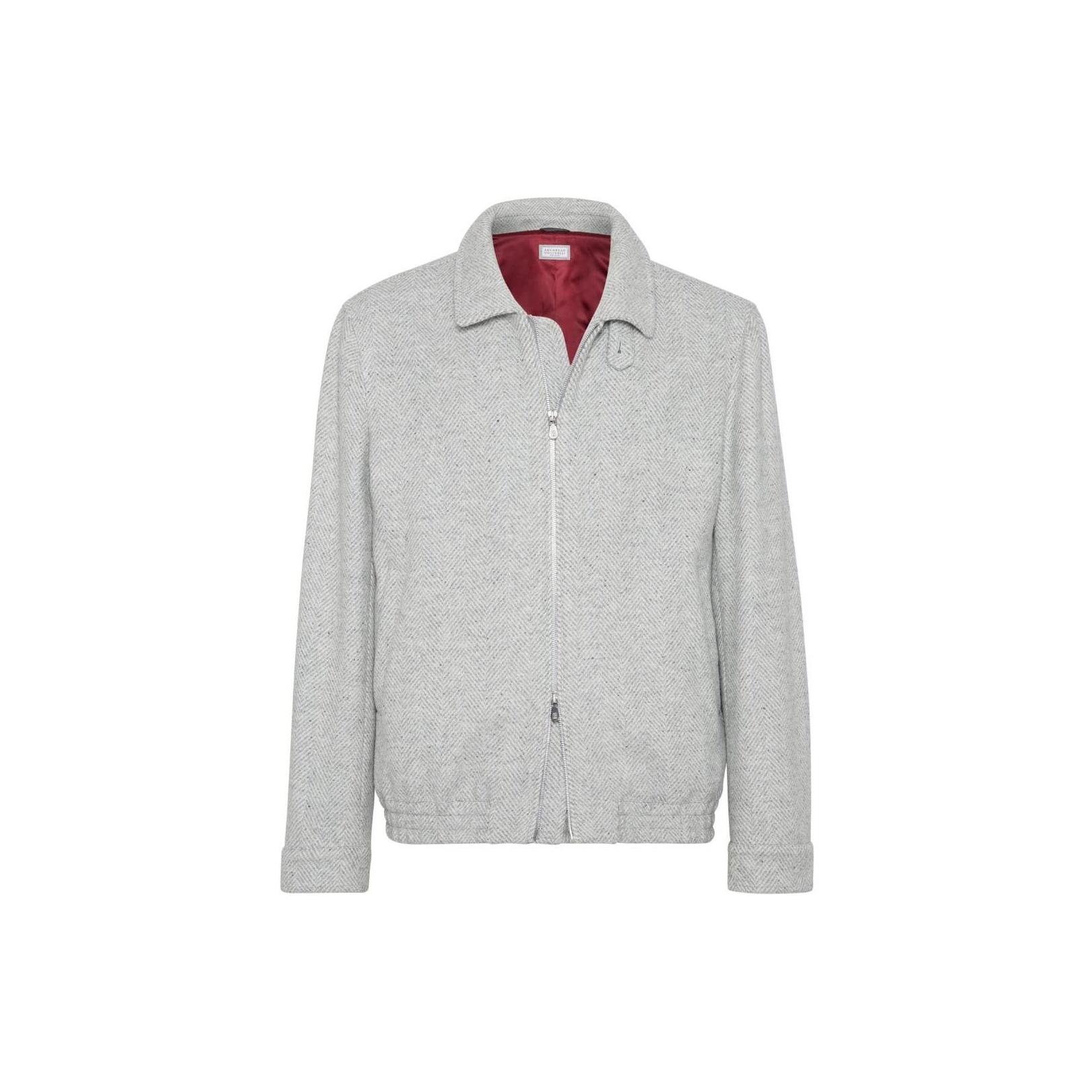 Brunello Cucinelli Long-Sleeved Zip-Up Herringbone Mitchell Brunello Cucinelli Long-Sleeved Zip-Up Herringbone Mitchell