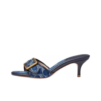 COACH Margot Slide Slippers Women's Denim Blue