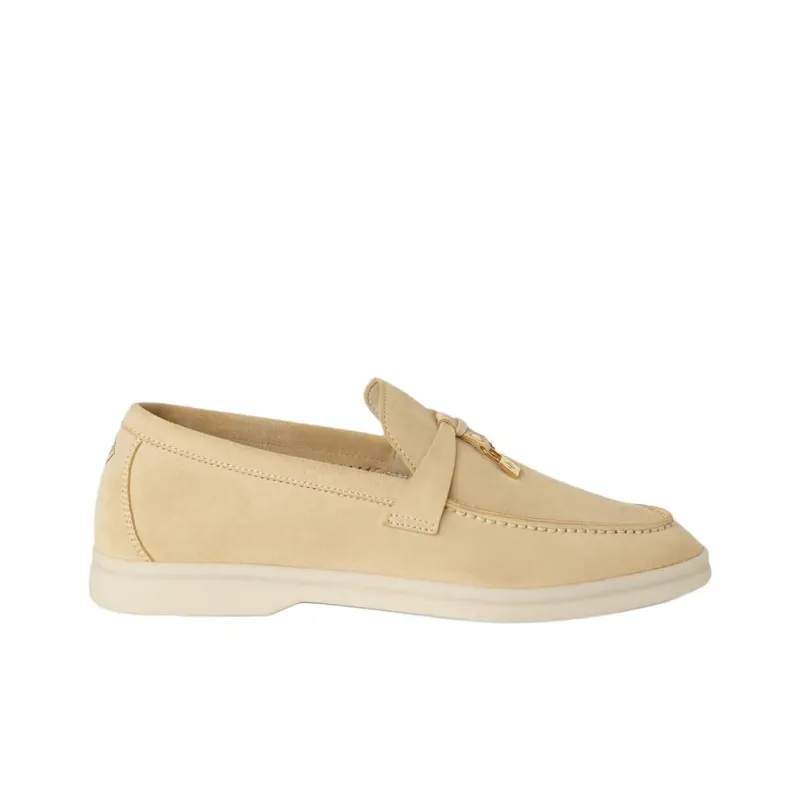 Loro Piana Summer Charms Walk Loafers Women's Yellow-1