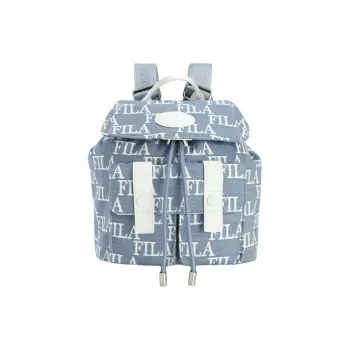 FILA Fabric Bonded Polyurethane Bonded Synthetic Leather Backpack Extra Small Women's Blue White