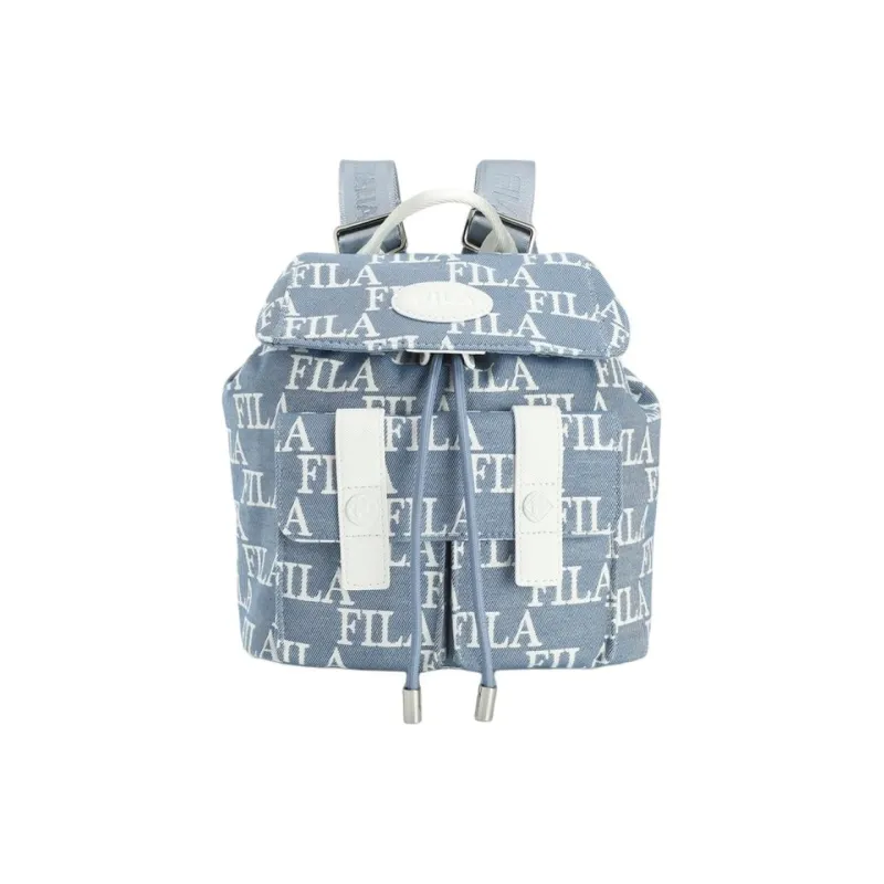 FILA Fabric, Polyurethane, Synthetic Leather Backpack Extra Small Women's Blue White-0