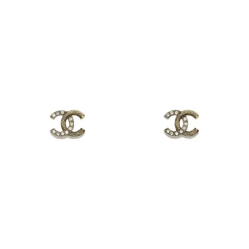 CHANEL Metal Earrings Women's Gold