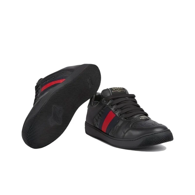 GUCCI Screener Sneaker 'GG Embossed Black'-4