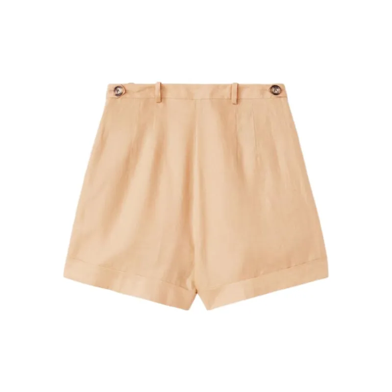 Loro Piana SS24 Casual Shorts Women's Ginseng Light Yellow-1
