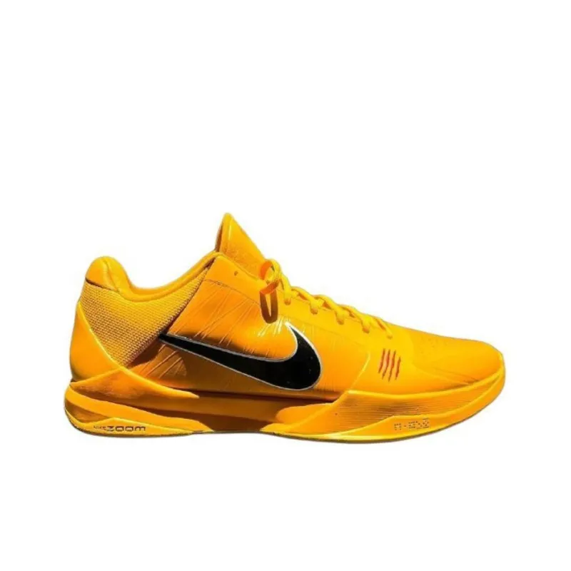 Nike Zoom Kobe 5 Cushioning Anti Slip And Wear Resistant Grip Low Top Basketball Shoes Men's Yellow-1