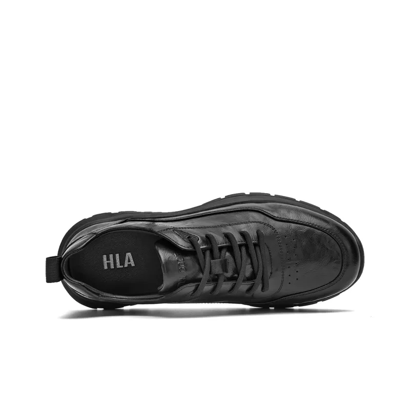 HLA Fashionable Versatile Height Increasing Wear Resistant Casual Shoes With Breathable Comfort Men's-2