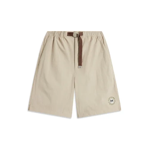 LINING Sports Life Collection Casual Shorts Men Oxford Brown