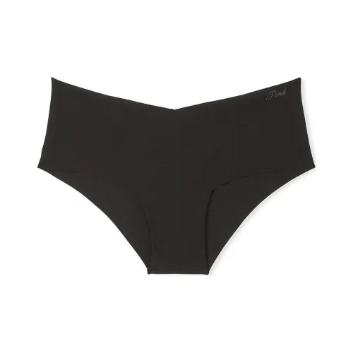 Victoria's Secret PINK NO SHOW CHEEKY PANTY / Pure Black Underpants Women's 1 Pack Pure Black