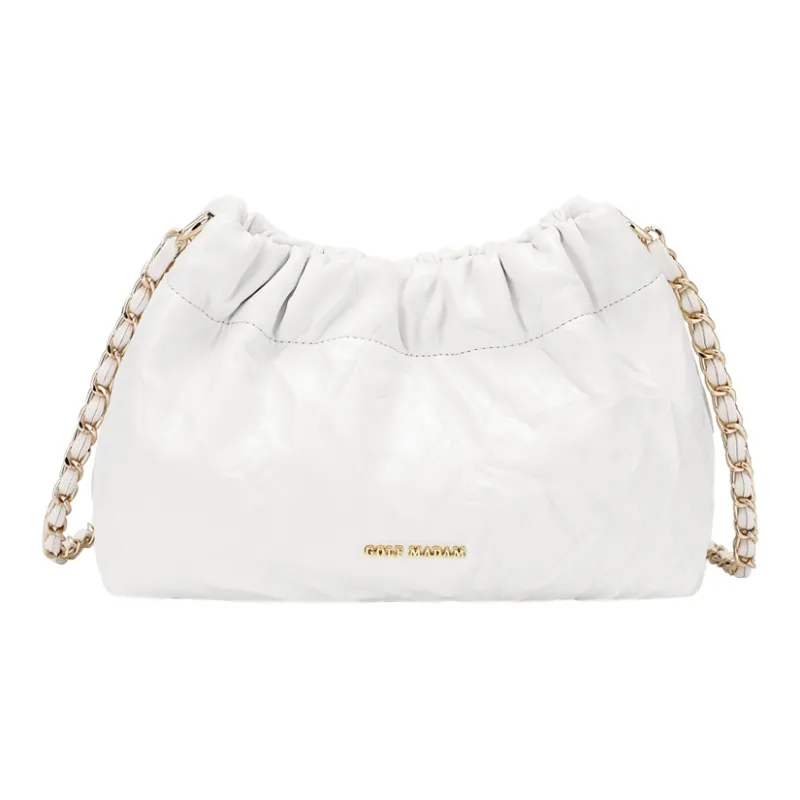 GOLF Synthetic Leather Crossbody Bag Handbag Shoulder Bag Regular Women's Milkshake White/Tranquil Black-0