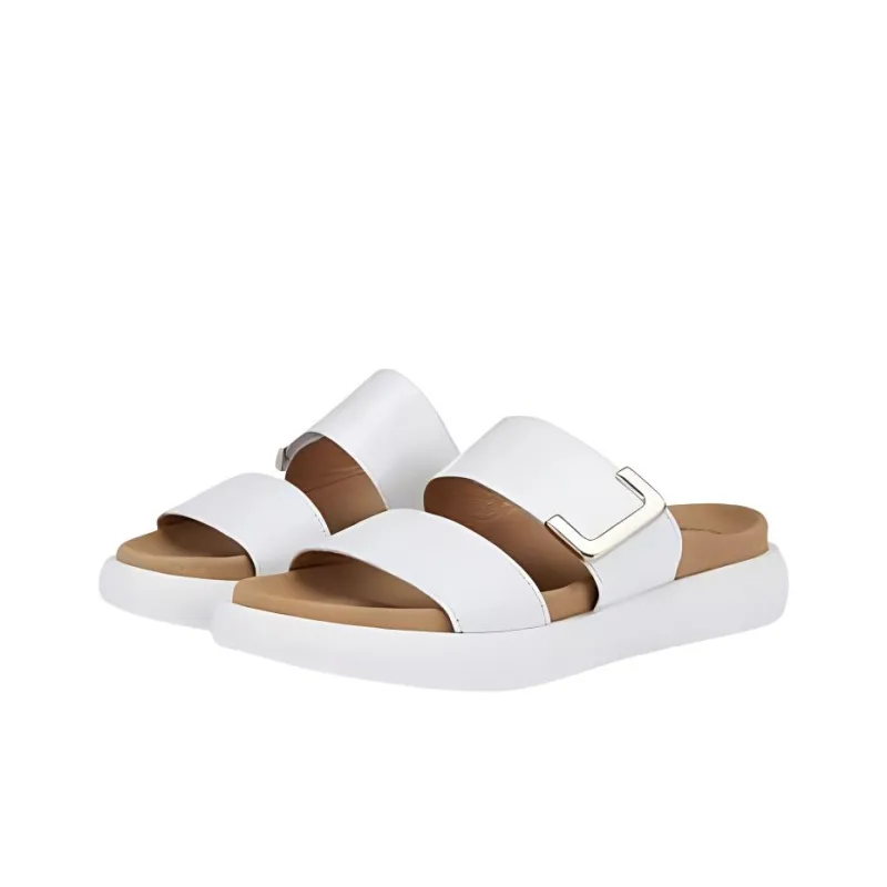 Gabor Abrasion-Resistant Slide Slippers Women's White-1