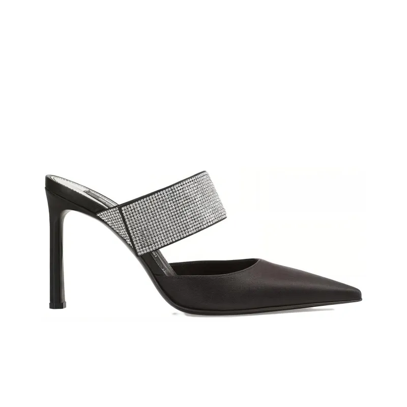 SERGIO ROSSI Paris 60mm Satin Mules-1