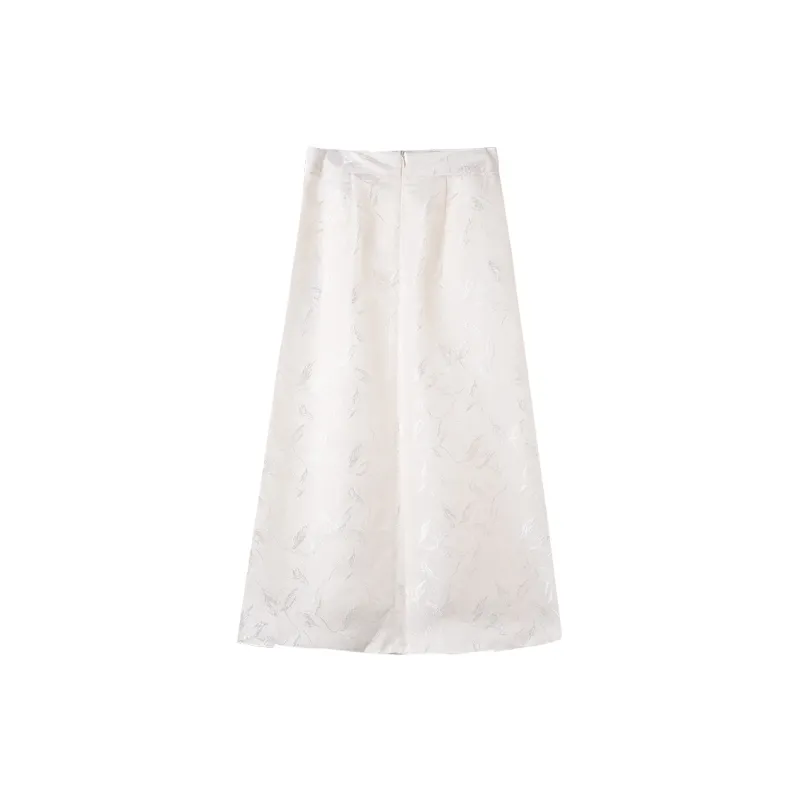 HIPPIEMISS Casual Long Skirts Women's Ecru-1