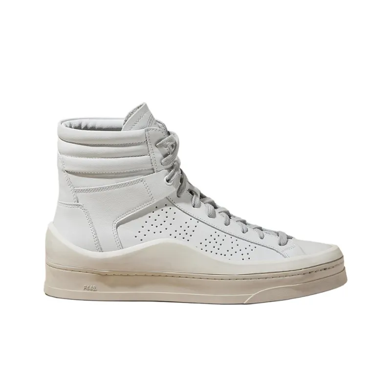 P448 High-Top Skateboard Shoes Women's White-1