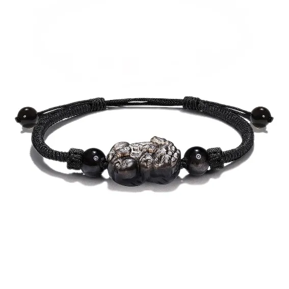 LuluCanaan Obsidian Bracelets Unisex-2