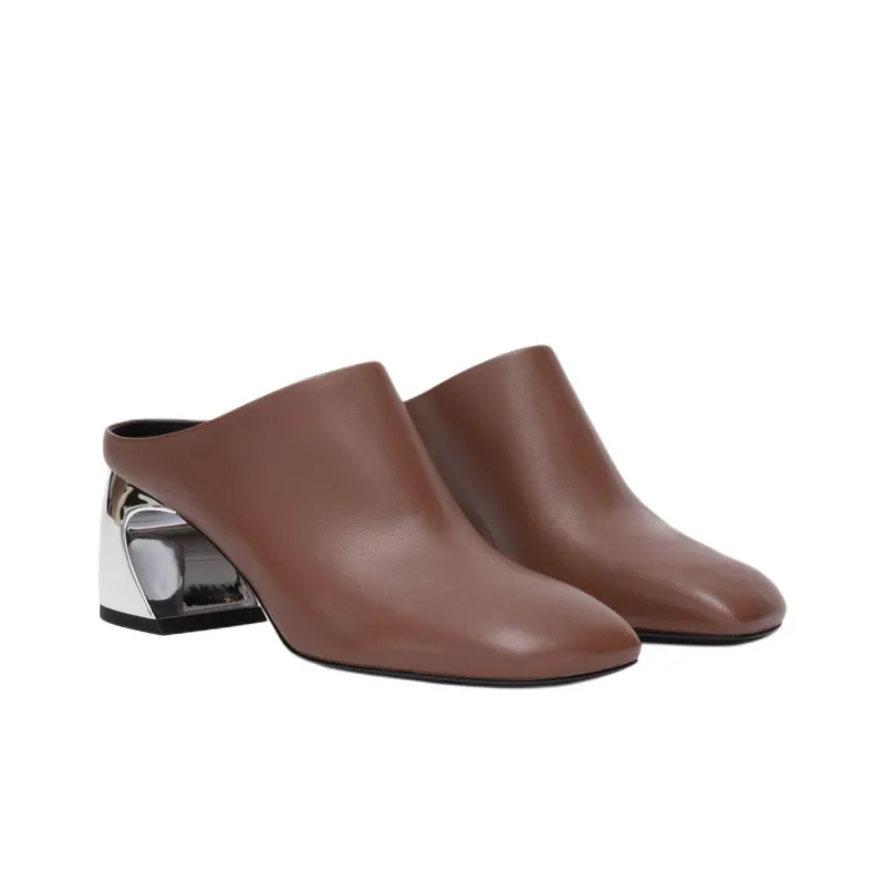 3.1 Phillip Lim Closed Toe Slippers 6.5cm Women's Brown-2