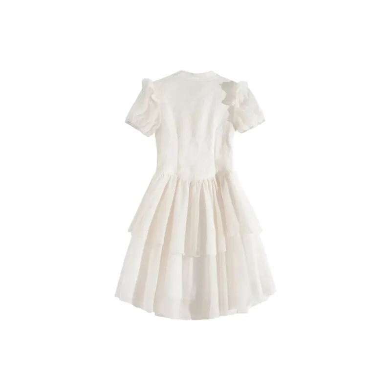 JOSR Short Sleeved Dress Women's White-1