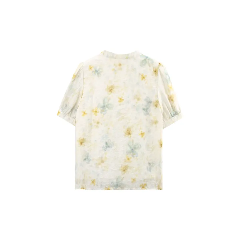 A Paradise For Awakening Shirt Women's Beige-1