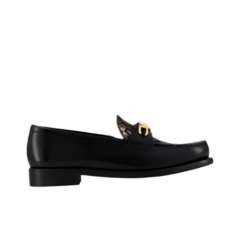 LOUIS VUITTON Chess Loafers Women's Black-1