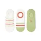 Green Stripes No-Show Socks Set