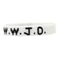 WWJD Letter Wristband-White