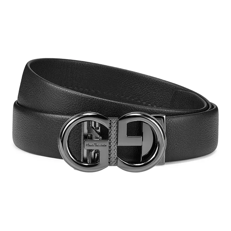 FAIRWHALE Plain Weave Top Grain Cow Leather Automatic Buckle Genuine Leather Pant Belt Men's Width 3.5CM-2