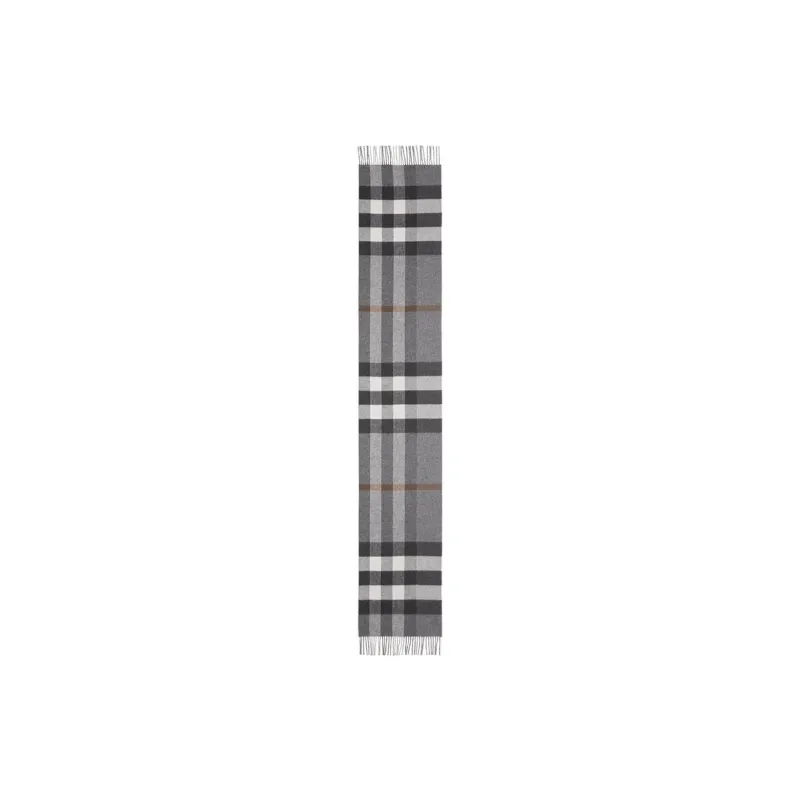 Burberry Check Pattern Fringed Scarf-3