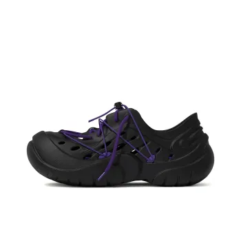 MAISON MISFIT 15 Beach Sandals Unisex Black Eggplant Purple