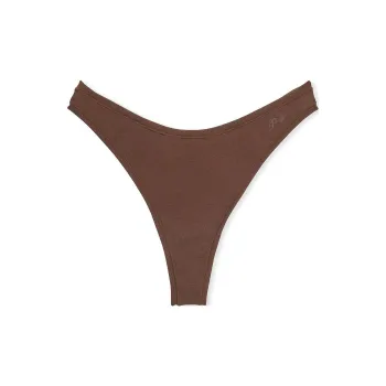 Victoria's Secret PINK COTTON HIGH-LEG THONG PANTY / Ganache Underpants Women's 1 Pack Gantcher