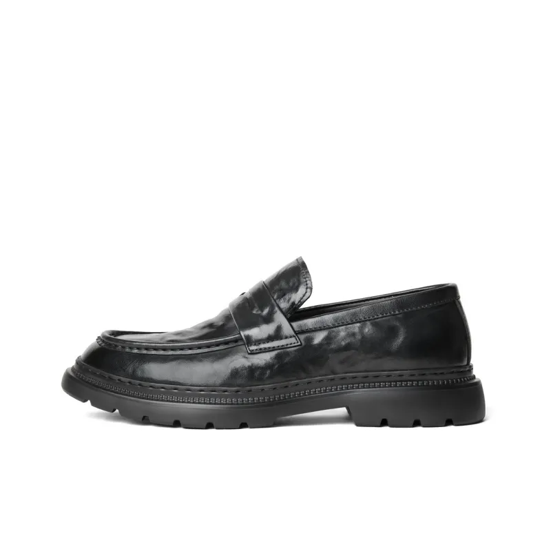 BELLE Men's Casual Shoes Men Low-Top Black-0