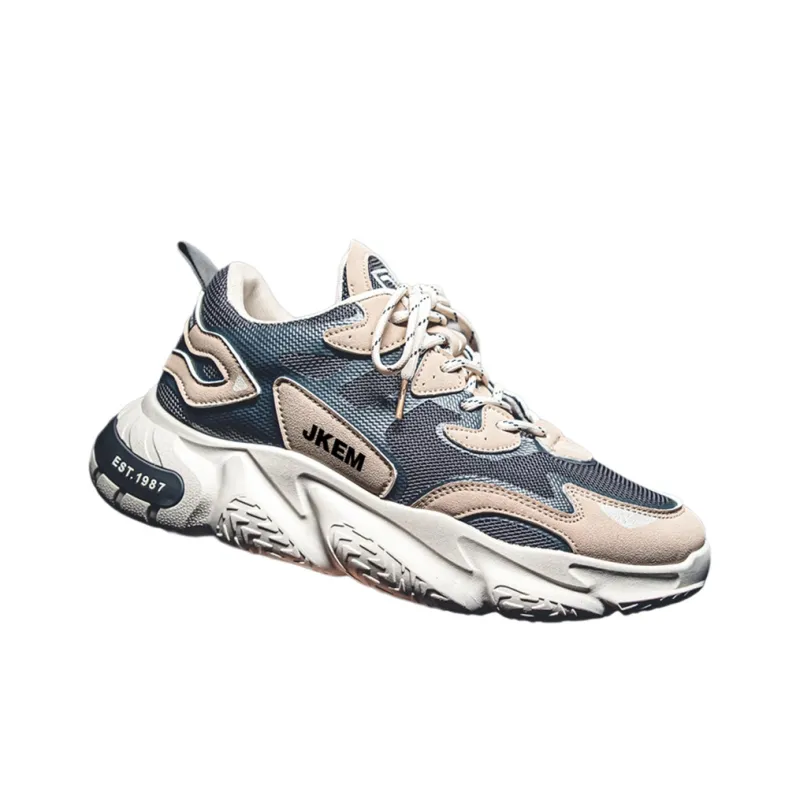 JKEM Cushioned Wear-Resistant Slip-Resistant Low-Top Chunky Sneakers Men's-1