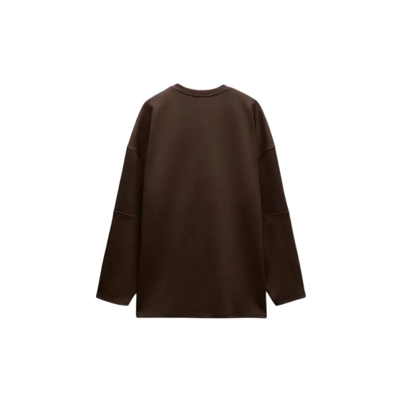 ZARA Sweatshirts Women's Brown-1
