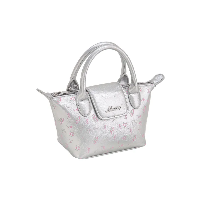 AILUXI Synthetic Leather Handbag Shoulder Bag Crossbody Bag Regular Women's Crystal Pink Silver-1