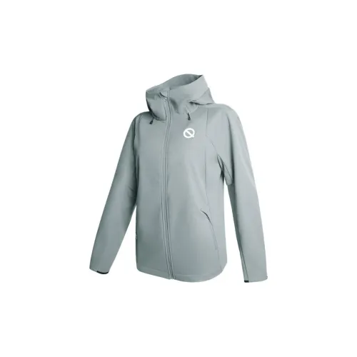 Qinkung Windbreaker Jackets Men Glacier Gray