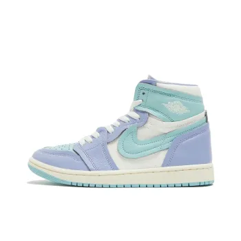 Jordan Air Jordan 1 Anti Slip Wear Resistant Breathable Support High Top Vintage Basketball Shoes Women's Green Purple