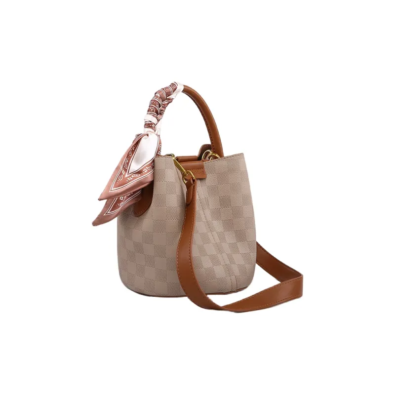 H YXIANG Microfiber Synthetic Leather Shoulder Bag Regular Women's Brown-4