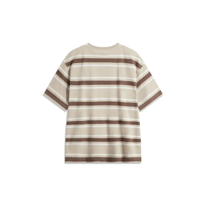 LiNing Sports Life Collection T Shirt Men's Ecru Oxford Umber Taupetastic-1