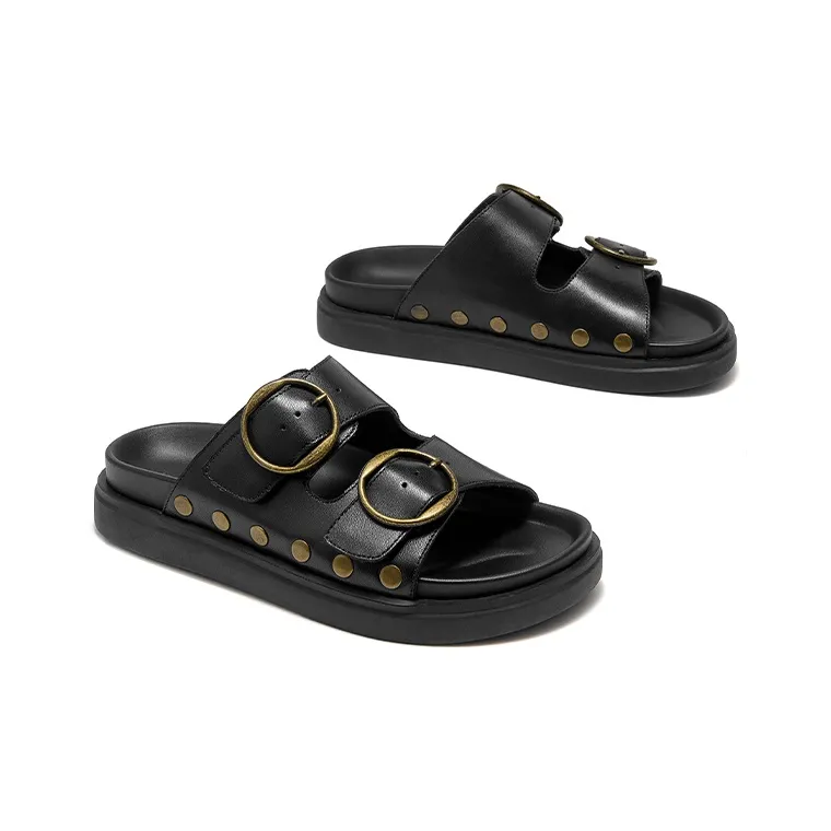 Beau Today Beach Sandals Women's Black-2