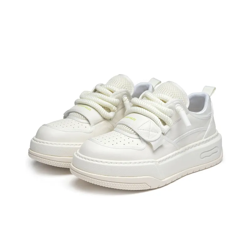 Anthony Miles Height Increasing Low Top Skateboard Shoes Men's Ecru-1