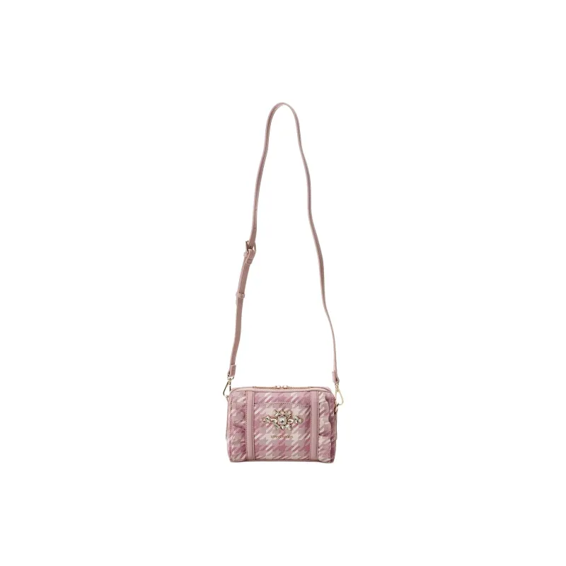 SAMANTHA THAVASA Synthetic Leather Shoulder Bag Women's Pink-5