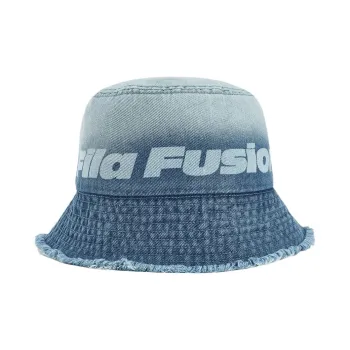 FILA FUSION Polyester Bucket Hats Unisex Blue
