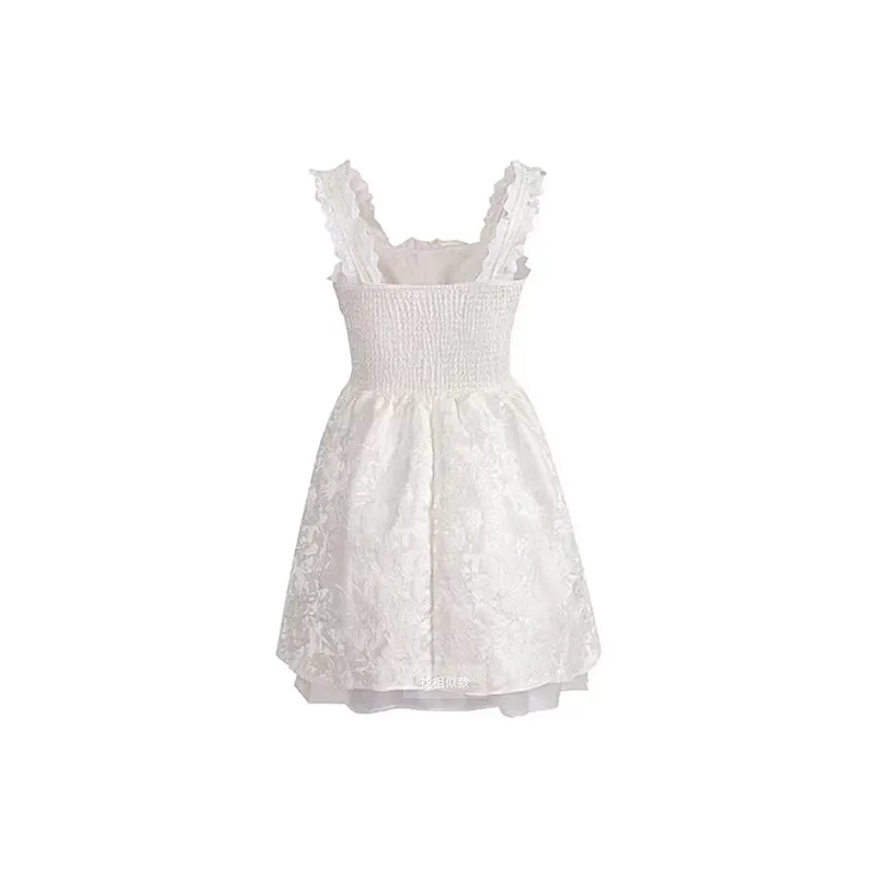 KUNZHUDAXIANG Slip Dress Women's White-1